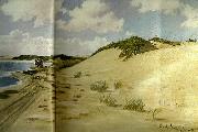carl locher sommerdag ved hoje klitter ncer stranden ikke langt fra skagen USA oil painting artist
